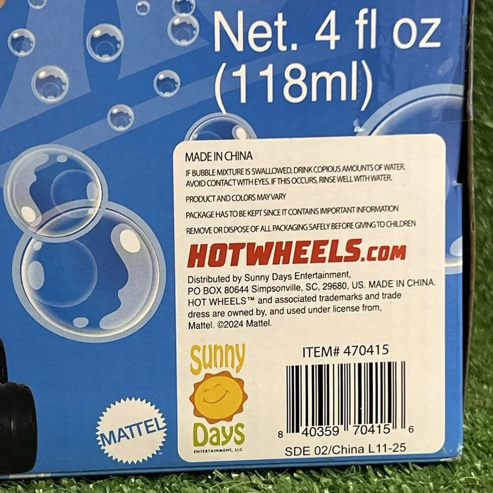 Hot Wheels Bubble Lawn Mower Toddlers Summer Toy Indoor Outdoor‎ Garden Birthday
